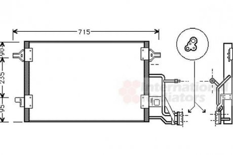 Радіатор кондиціонера A4/PASSAT 19TDI/25TDI 97- (вир-во) Van Wezel 03005173