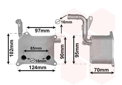 Радиатор масляный RS4/ A5/ A6/ Touareg 4.2i Van Wezel 03013705