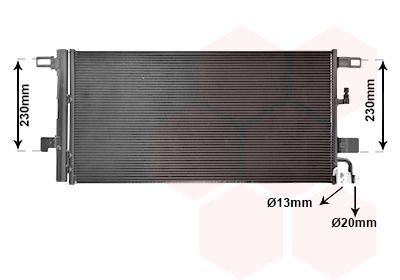 Радіатор кондиціонера Audi A4 15+ (вир-во) Van Wezel 03015703