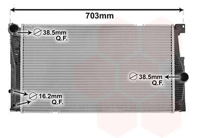 Радиатор охлаждения BMW 5 F10/F11 03/10 > 17 Van Wezel 06002549