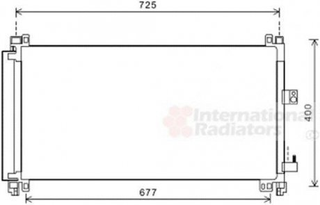 Радіатор кондиціонера Citroen C5 III/C6/Peugeot 508 2.2D/3.0D 06- Van Wezel 09005273 (фото 1)