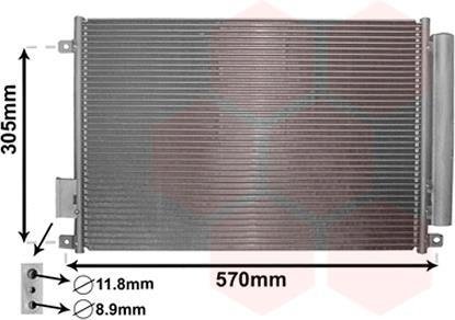 Радіатор кондиціонера Van Wezel 17005347