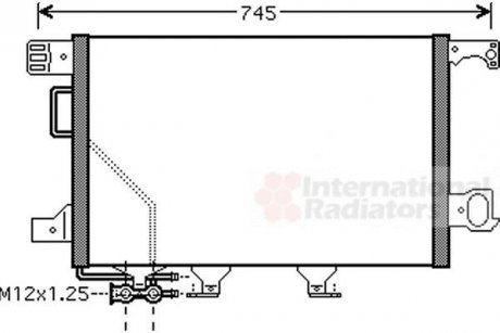 Конденсор кондиционера MB W203 (C-Kl) 04- Van Wezel 30005360