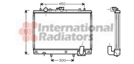 Радиатор охлождения MITSUBISHI L200 25TD MT 96-02 Van Wezel 32002161 (фото 1)