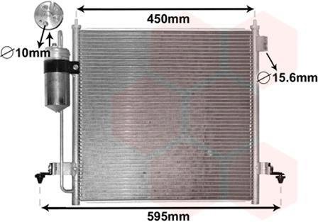 Конденсор кондиционера MITSUBISHI L200 06>15 Van Wezel 32005218