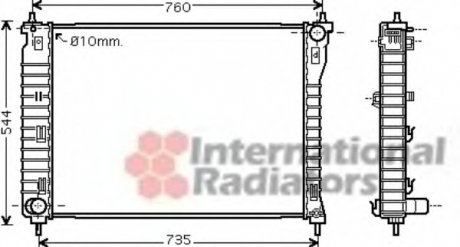 Радиатор охлаждения двигателя ANTARA/CAPTIVA 24/32 MT Van Wezel 37002435 (фото 1)