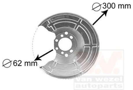 Захист гальмівного диска Opel Astra G,H / Meriva (вир-во) Van Wezel 3745371