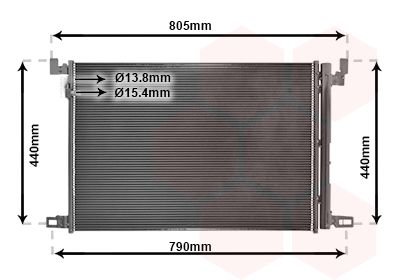 Радіатор кондиціонера AUDI A 6 / S 6 (C8) (18-) 40 TDI/ Q7 15+ (вир-во) Van Wezel 58015705