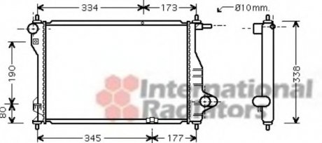 Радіатор охолодження CHEVROLET Matiz (вир-во) Van Wezel 81002075 (фото 1)