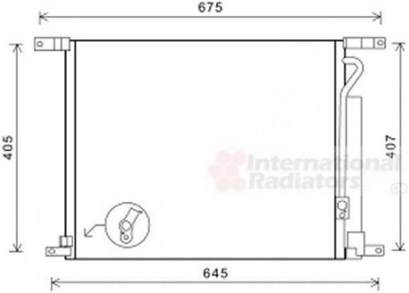 Радіатор кондиціонера CHEVROLET AVEO (T250, T255) (05-) 1.4 (вир-во) Van Wezel 81005139 (фото 1)