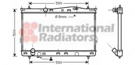 Радіатор охолодження HYUNDAI TRAJET (FO) (99-) 2.0-2.7 (вир-во) Van Wezel 82002077