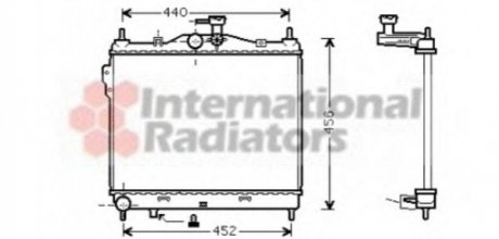 Радіатор охолодження HYUNDAI GETZ (TB) (02-)/M (вир-во) Van Wezel 82002101