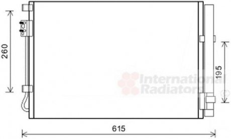 Радіатор кондиціонера HYUN ACCENT 11- (вир-во) Van Wezel 82005269