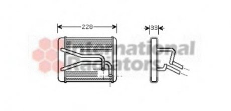 Радиатор отопителя KIA CARENS I (02-) Van Wezel 83006048