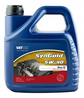 Моторна олива SynGold 5W40 / 4л. / (ACEA C3-12, API SN/CF) VATOIL 50011