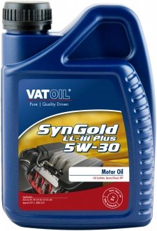 Моторна олива SynGold LL-III Plus 5W30 / 1л. / (ACEA C3-12, API SN, VW 504.00/507.00) VATOIL 50020