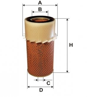 Фильтр воздушный MITSUBISHI AM430/ (WIX-Filtron) WIX FILTERS WA6104