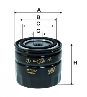 Фильтр масляный 2101 (инд. упак) WIX WIX FILTERS WL7067