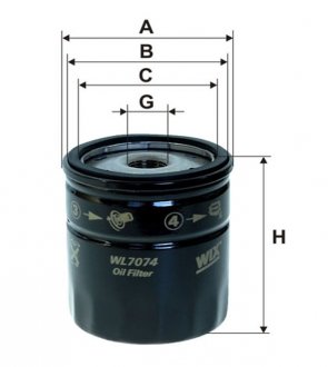 Фильтр масляный Saab 9-3 (YS3F) (08-15) WIX FILTERS WL7074 (фото 1)