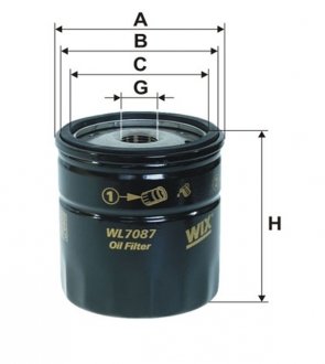 Фільтр оливи WIX FILTERS WL7087