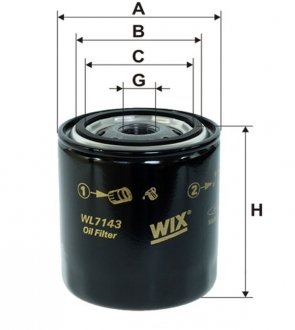 Фільтр оливи WIX FILTERS WL7143