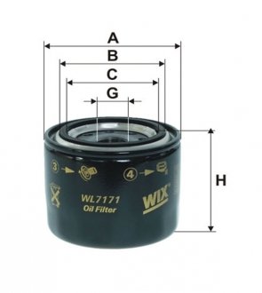 Фільтр оливи WIX WIX FILTERS WL7171