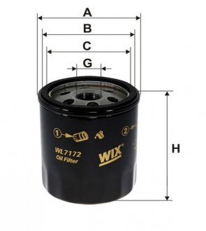 Фільтр оливи WIX WIX FILTERS WL7172