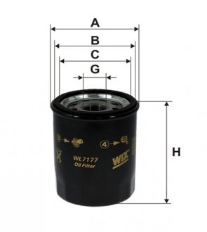 Фільтр оливи WIX WIX FILTERS WL7177