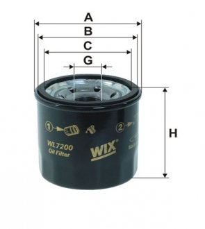 Фільтр оливи WIX WIX FILTERS WL7200