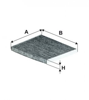 Фильтр салона (угольный) Hyundai Accent III, Elantra, I30 II/Kia Carens III, Ceed II WIX FILTERS WP2047 (фото 1)