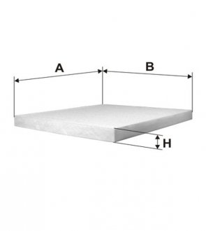 Фильтр салона Huyndai Tucson, Solaris 04-/ Kia Carens, Rio 01- A=226. B=203. H=17 WIX WIX FILTERS WP9302