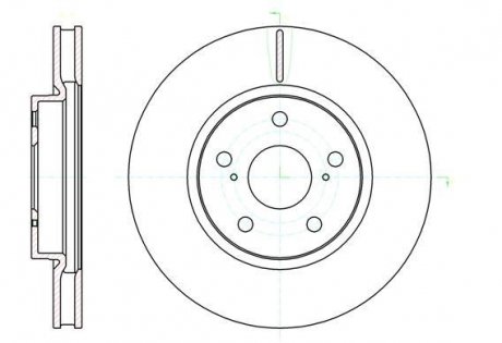 Диск тормозной передний (кратно 2) (Remsa) Lexus IS 05> 12> (D61076.10) WOKING D6107610