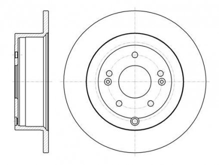 Гальмівний диск задн. Santa Fe 05-12 WOKING D61106.00 (фото 1)