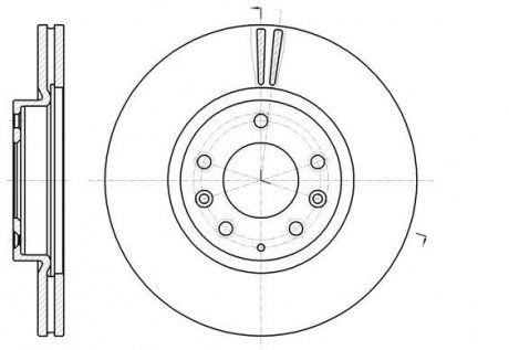 Диск тормозной передний (кратно 2) (Remsa) Mazda 6 II WOKING D61235.10