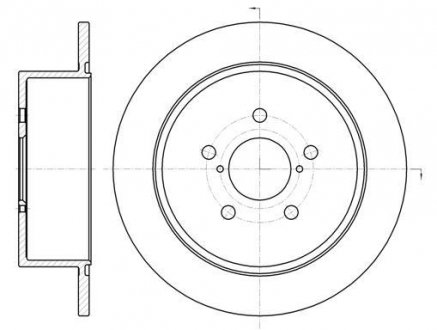 Гальмівний диск задн. Legacy/Liberty/Outback 03-09 WOKING D61300.00