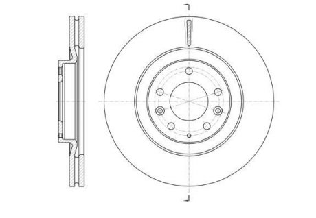 Диск тормозной передний (кратно 2) (Remsa) Mazda CX-7 I CX-9 I (D61638.10) WOKING D6163810