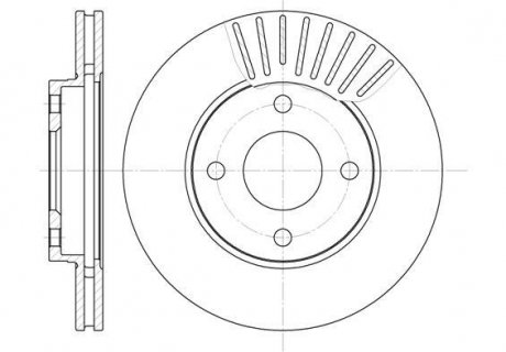 Диск тормозной передний (кратно 2) (Remsa) Ford Fiesta Fusion 02>08 / Focus I (D6575.10) WOKING D657510