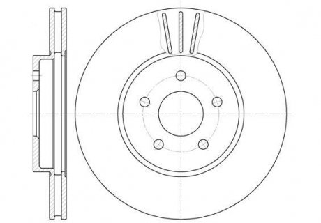 Диск тормозной передний (кратно 2) (Remsa) Ford Mondeo III WOKING D6607.10