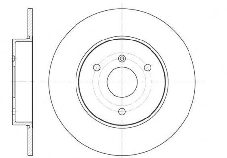 Гальмівний диск пер. Fortwo/Roadster/Cabrio/City Coupe/Crossblade 98-07 WOKING D6617.00