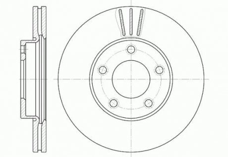 Диск тормозной передний (кратно 2) (Remsa) Mazda 3 I II 1,3-2,0i / Mazda 5 I II WOKING D6671.10