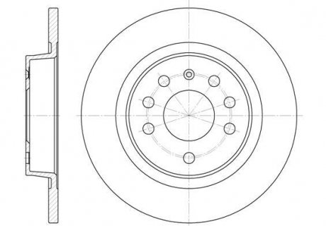 Гальмівний диск зад. Opel Vectra C 02-/Signum 03- (278x12) WOKING D6688.00