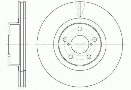 Диск тормозной передний (кратно 2) (Remsa) Subaru Forester 02> 08> Impreza 00> 08> Legasy 03> 09> WOKING D6715.10