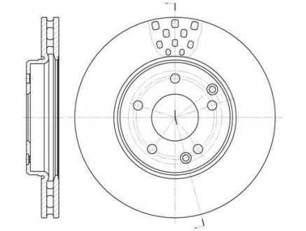Гальмівний диск перед. W203/W208/W209/W202 (93-11) WOKING D6751.10