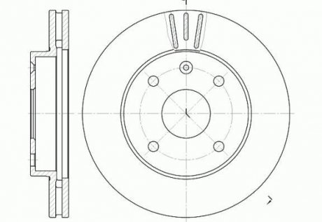 Диск тормозной передний (кратно 2) (Remsa) Chevrolet Lacetti WOKING D6959.10