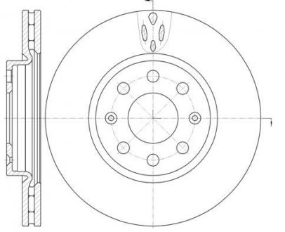 Диск тормозной передний (кратно 2) (Remsa) Opel Corsa D E / Punto 08> 13> WOKING D6981.10