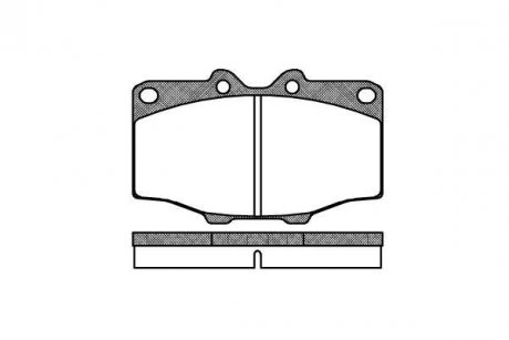 Гальмівні колодки зад. Toyota Land Cruiser 84- WOKING P0323.00