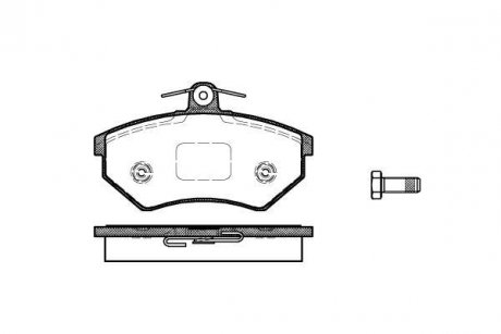 Колодки тормозные диск. перед. (Remsa) Chery Amulet 1.3 03-10,Chery Amulet 1.5 03-10 WOKING P0343.40