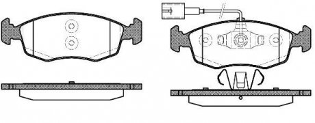 Колодки тормозные диск. перед. (Remsa) Fiat 500 0.9 07-,Fiat 500 c 0.9 09-,Fiat Grande punto 1.4 05- (P0723.52) WOKING P072352