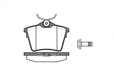 Колодки тормозные диск. задн. (Remsa) Citroen C5 iii 1.6 08-,Citroen C5 iii 1.8 08- WOKING P10033.00