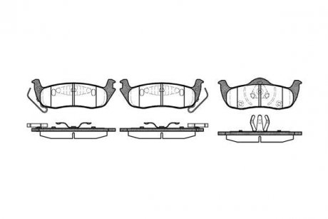 Колодки гальмівні диск. задн. (вир-во Remsa) Jeep Commander 3.0 05-10,Jeep Commander 3.7 05-10 (P10063.10) WOKING P1006310